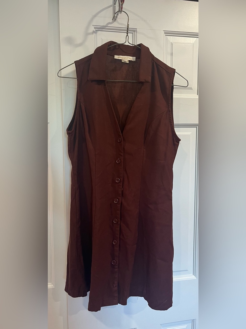 Monteau Sleeveless Button-Down Dress